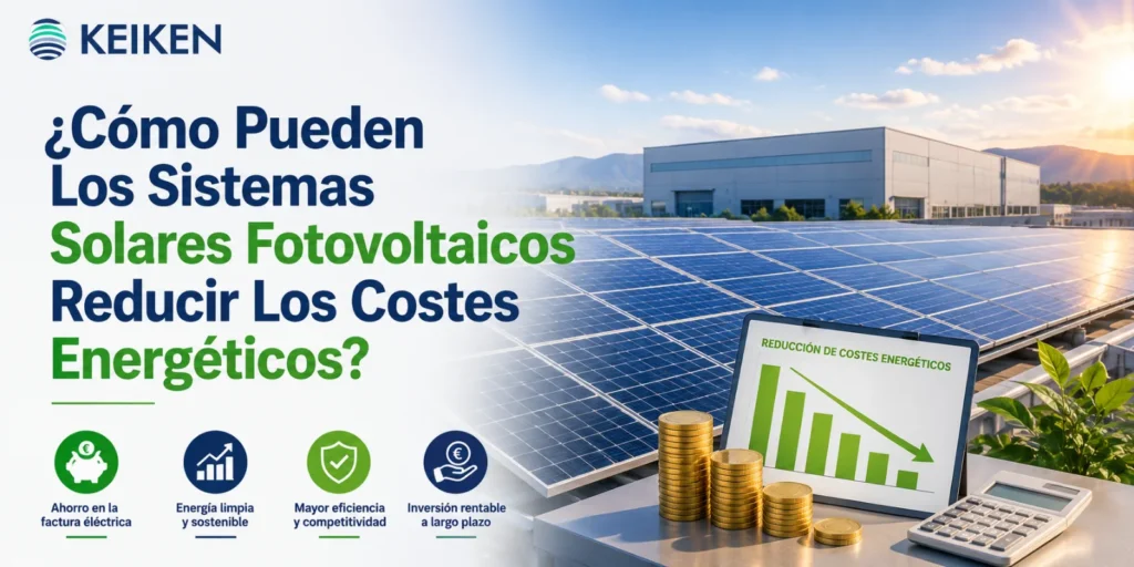 Paneles solares reduciendo el coste energético de una empresa